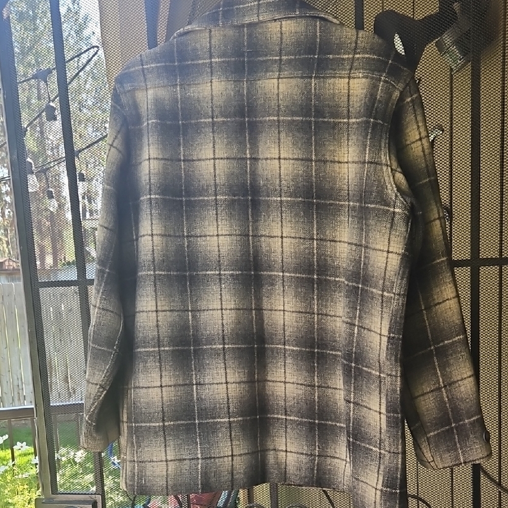VINTAGE Merrill Woolens Men's Plaid Jacket - Gray - Picture 6 of 7